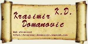 Krasimir Domanović vizit kartica